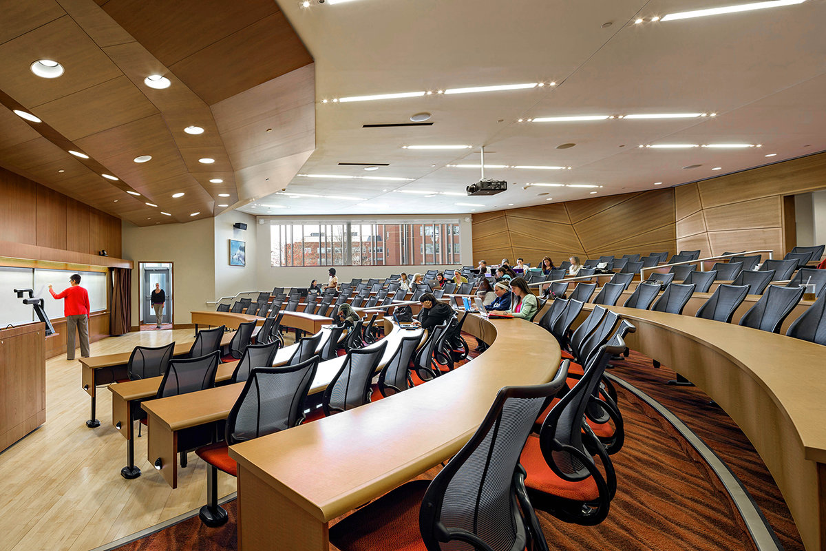 8 tskp university of connecticut widmer wing school of nursing interior lecture hall fixtures furniture equipment ceiling and wall design 1400 xxx q85