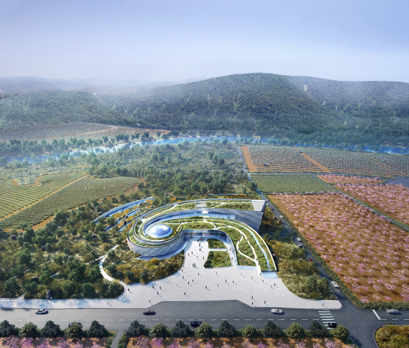 1 challenge museum design competition unbuilt south korea site rendering 1400 xxx q85